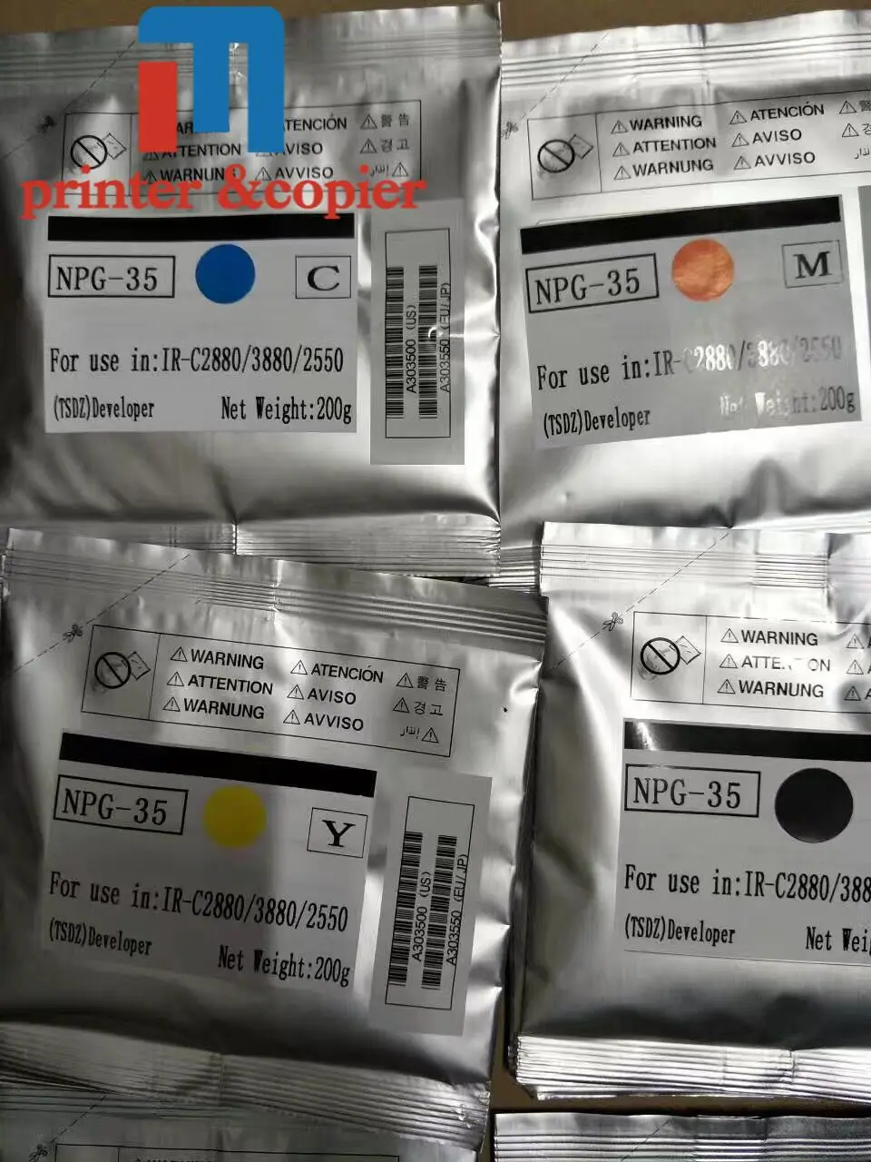 4 цвета IR C3880 C2880 черный порошок разработчика для IRC3880 IRC2880 фотокопировальная
