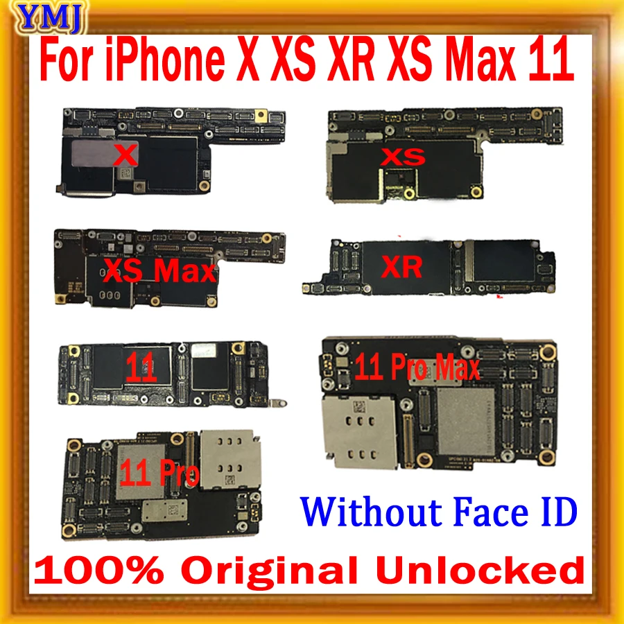 Материнская плата для iPhone X XS XR Max 11 Pro без распознавания лица 100% тест|Антенны