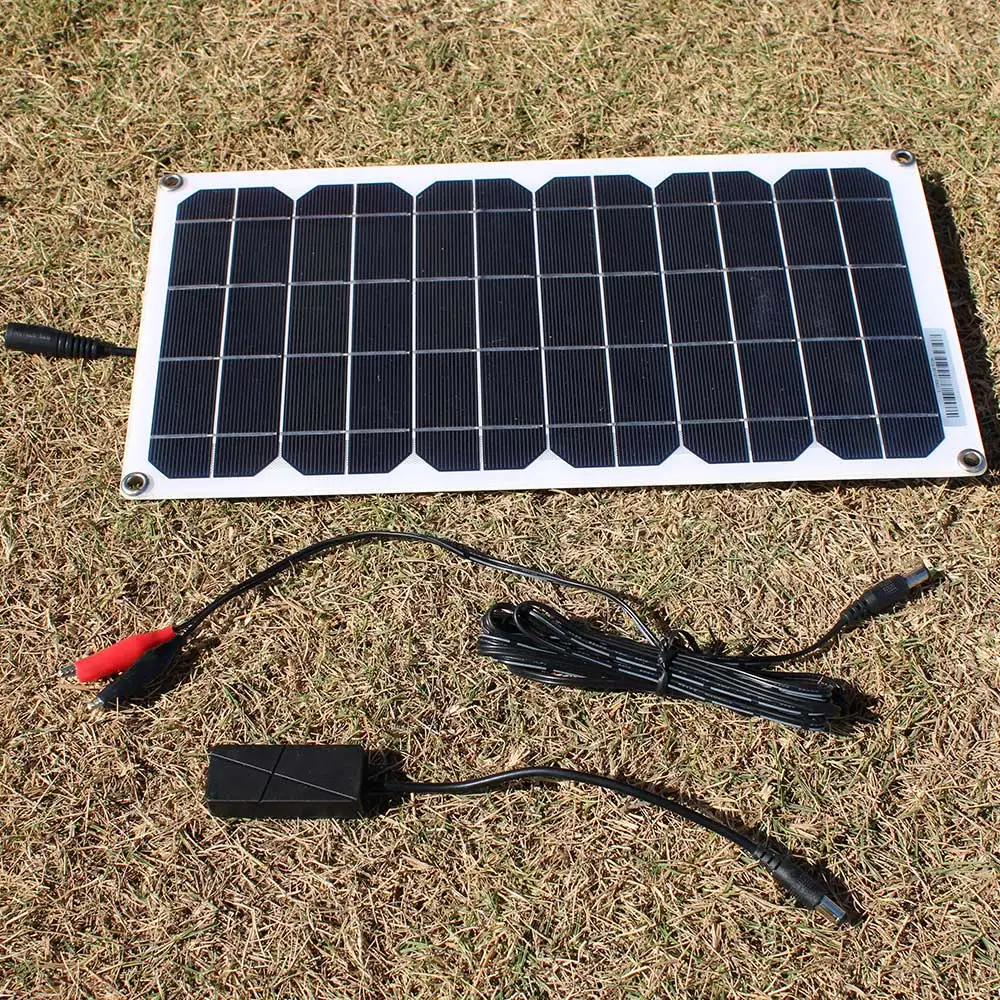 Панель солнечных батарей 10 Вт 5 В комплект USB прозрачная полугибкая моноячейка DIY