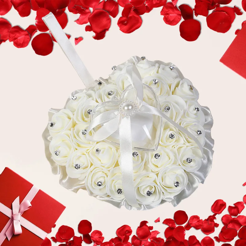 Новинка кольцо в форме сердца розы украшение с жемчугом романтичная Свадебная