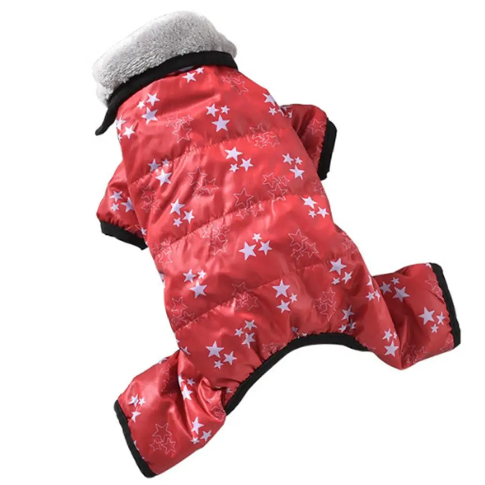 Зимняя куртка для собак утолщенная теплая одежда водонепроницаемые комбинезоны