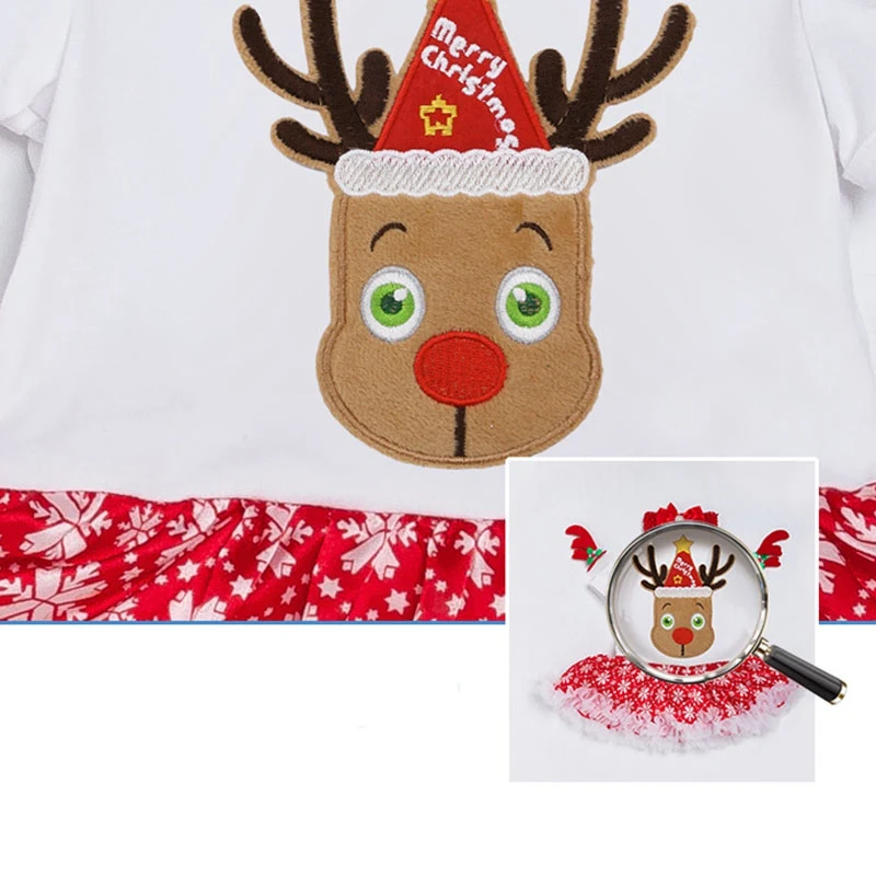 

Baby Girl Christmas Clothes Set Party Fashion Newborn Girls Clothing Tutu Dress+Headband+Shoes 3Pcs/Set Girl Christmas's Outfits