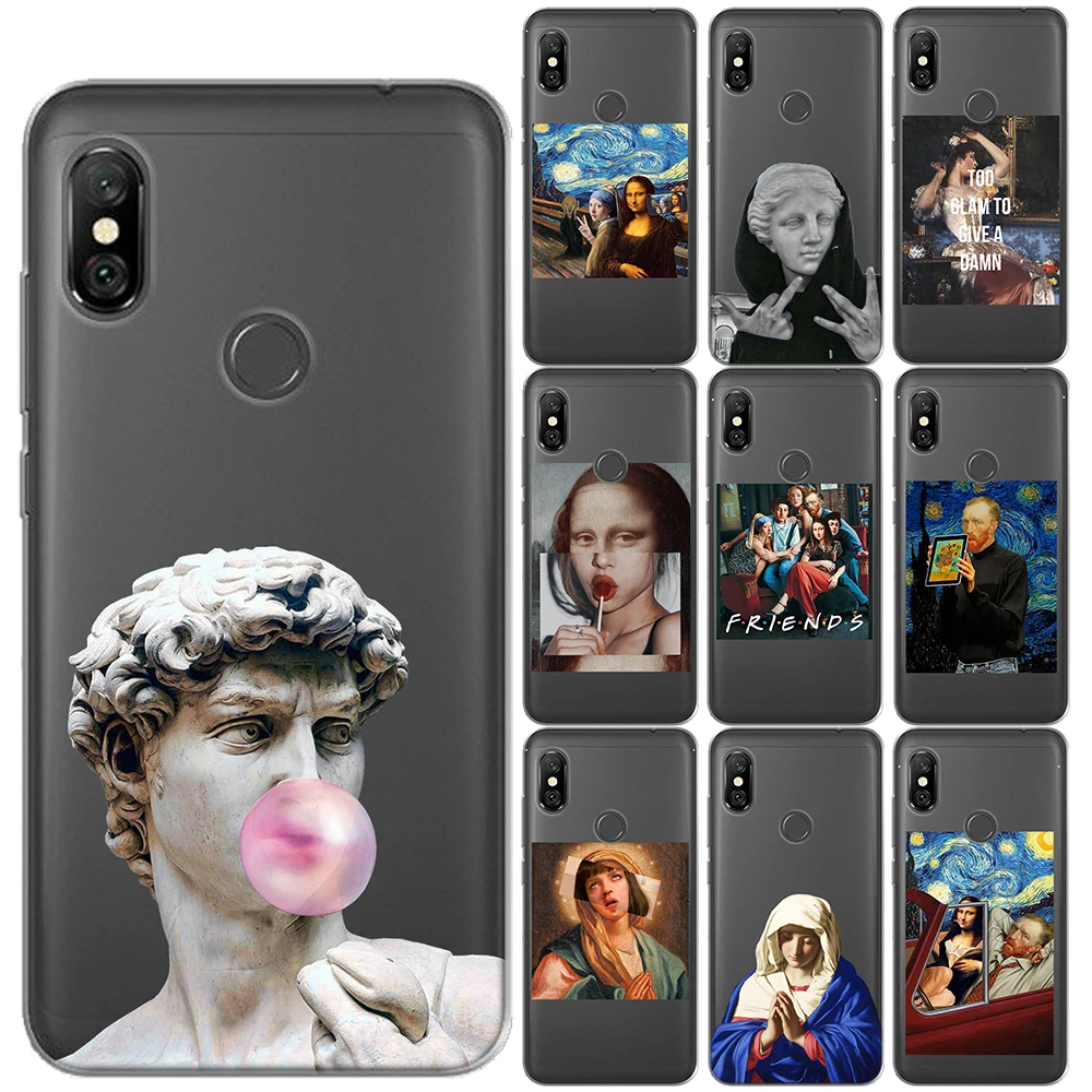 Мягкий чехол с изображением родов Венеры Моны Лизы для Xiaomi Mi 9 SE 9T 8 Pro 5X A1 6X A2 A3 Redmi K20