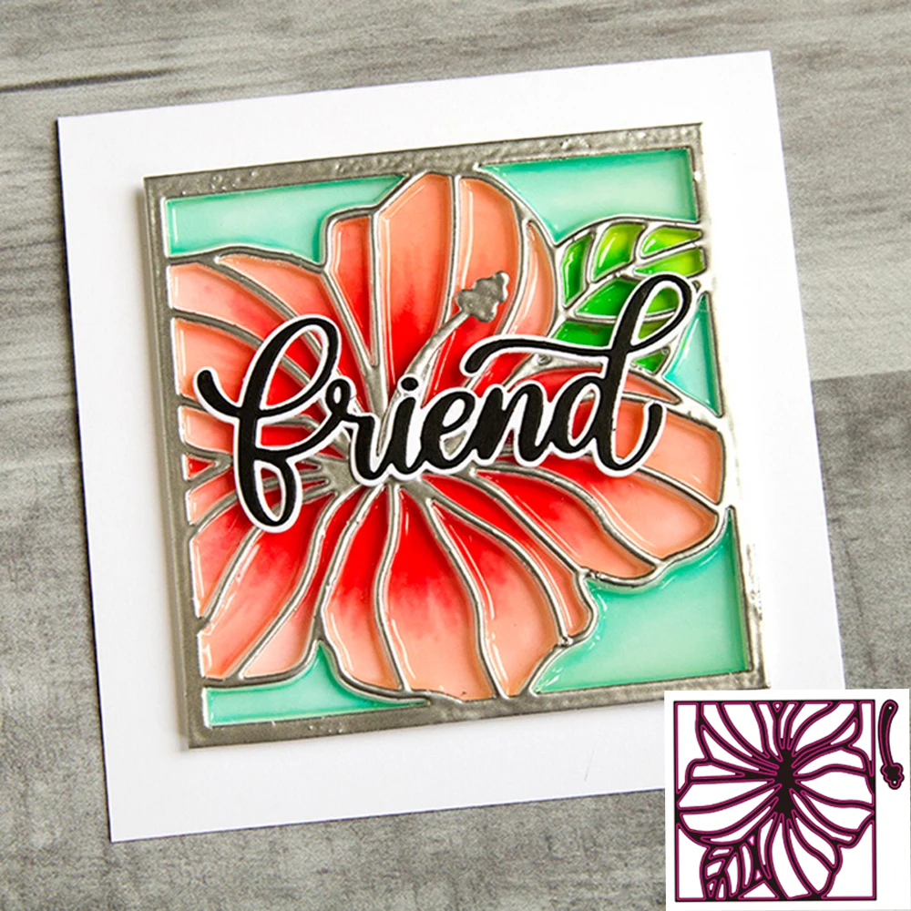 

Flor de fundo scrapbook metal corte dados molde de papel ofcio faca molde lmina punch stencils morrer