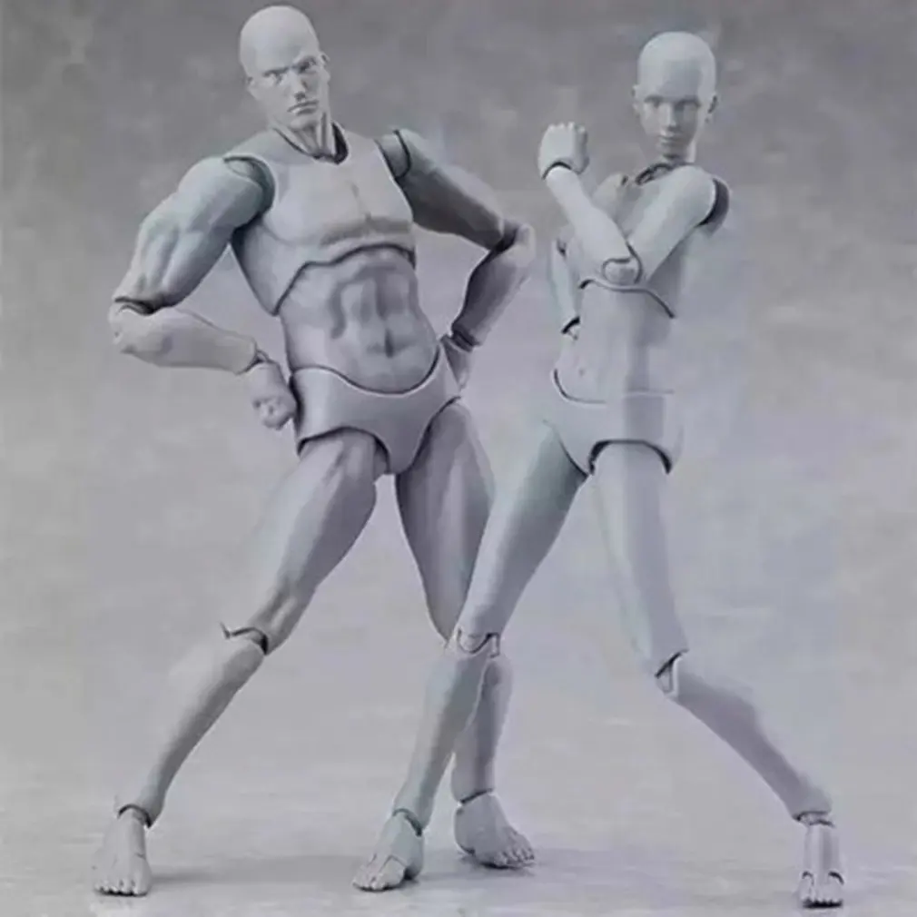 

13cm Action Figure Toys Artist Movable Male Female Joint figure PVC Body Figures Model Mannequin Art Sketch Draw Figurine