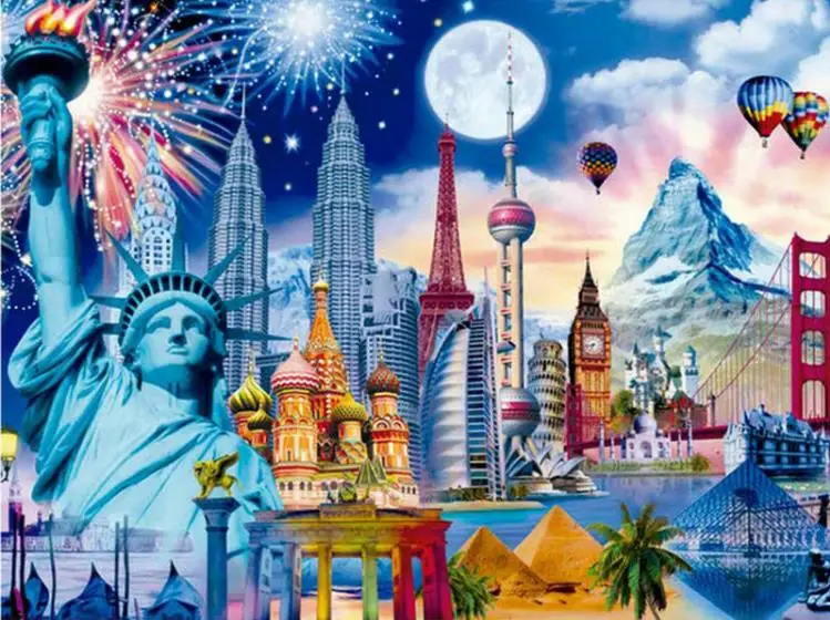 Алмазная живопись &quotСтатуя Свободы&quot 5d &quotсделай сам&quot алмазная вышивка