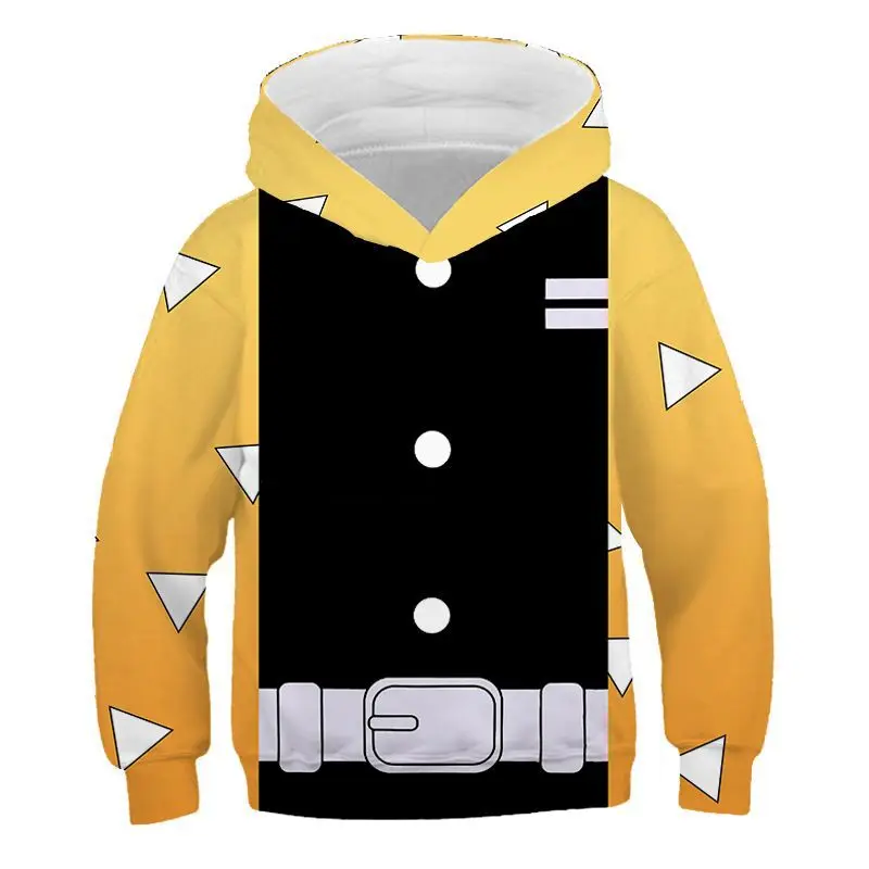

2020 New Kids Boys Devils killer Hoodies 3d Print Cosplay Japanese Ghost blade Children Autumn Long Sleeve Demon Slayer Clothes