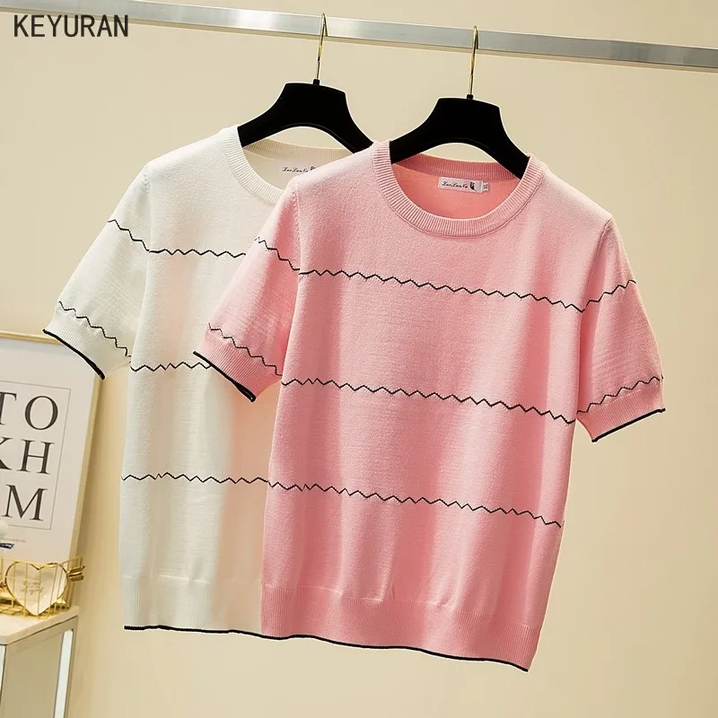 Женская тонкая трикотажная футболка женская одежда лето 2020 женские футболки с