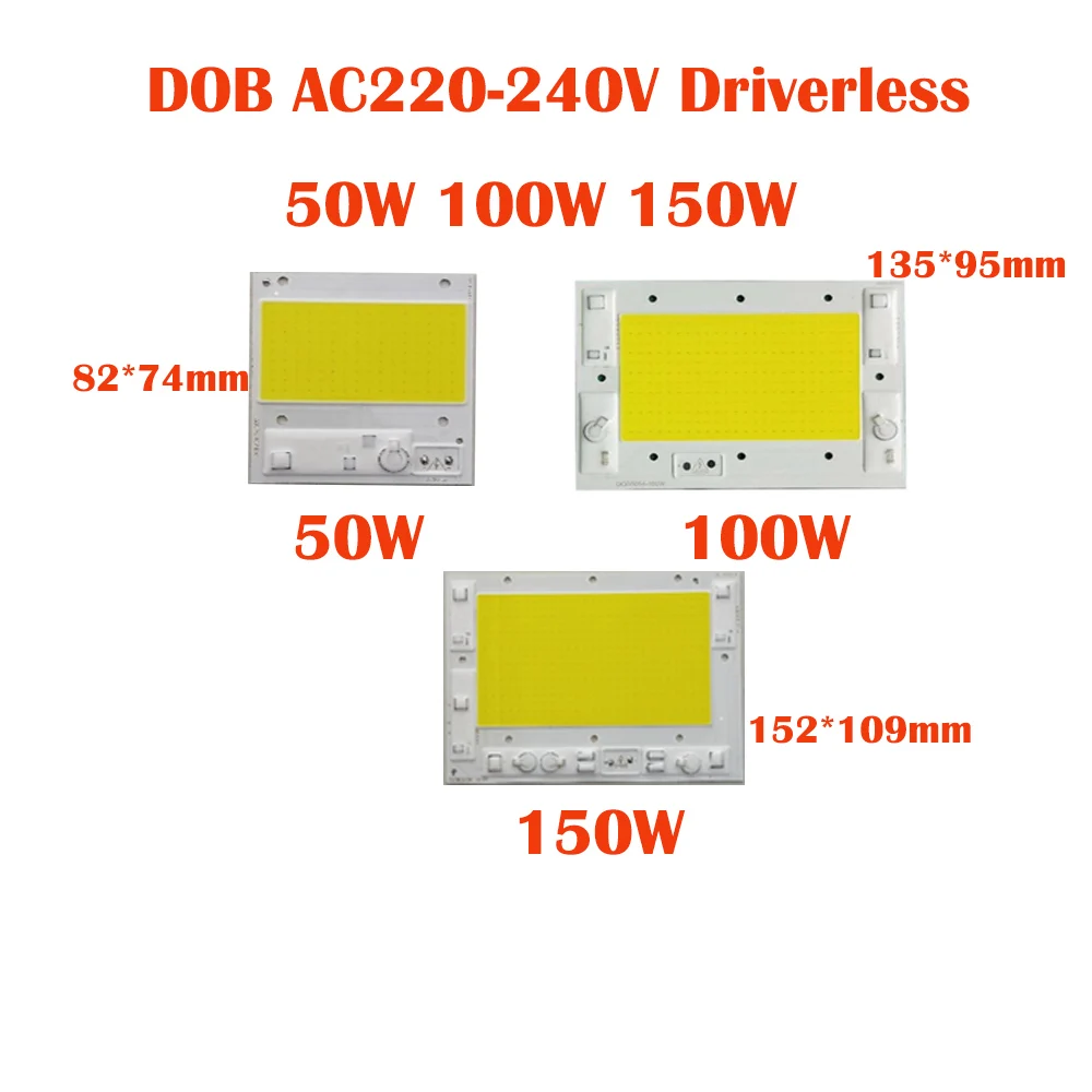 

LED Driverless 220V 50W 100W 150W LED Chip High power LED lamp bead Used in landscape lighting project-light lamp chip