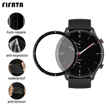 FIFATA 3D Curved / HD Clear TPU Full Coverage Screen Protector For Huami Amazfit GTR 2 GTR2 Smart Watch Protective Film Cover