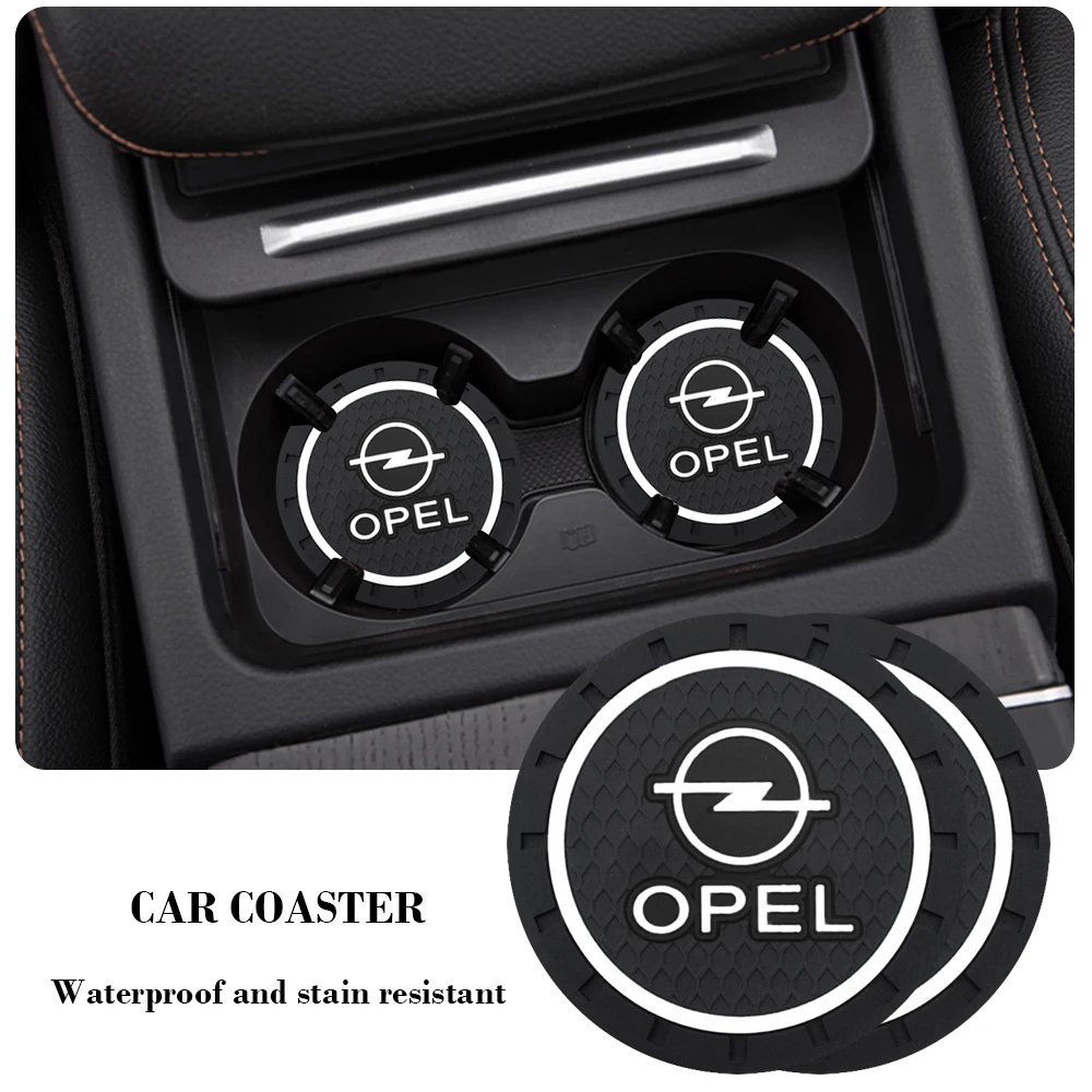 

2pcs Car Coaster Water Cup Slot Non-Slip Mat Silica gel Pad Cup Holder Mat For Opel Astra H G J Corsa No3 Magentis Borrego's