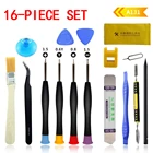 16 в 1 металлический шпатель, инструменты для открытия, набор для ремонта телефона, магнетизатор, отвертка размагничиватель, набор для ремонта, мобильный телефон, ручной инструмент