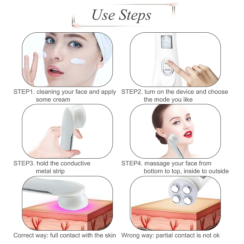 5 цветов мезотерапия омоложение кожи RF устройство красоты машина для удаления