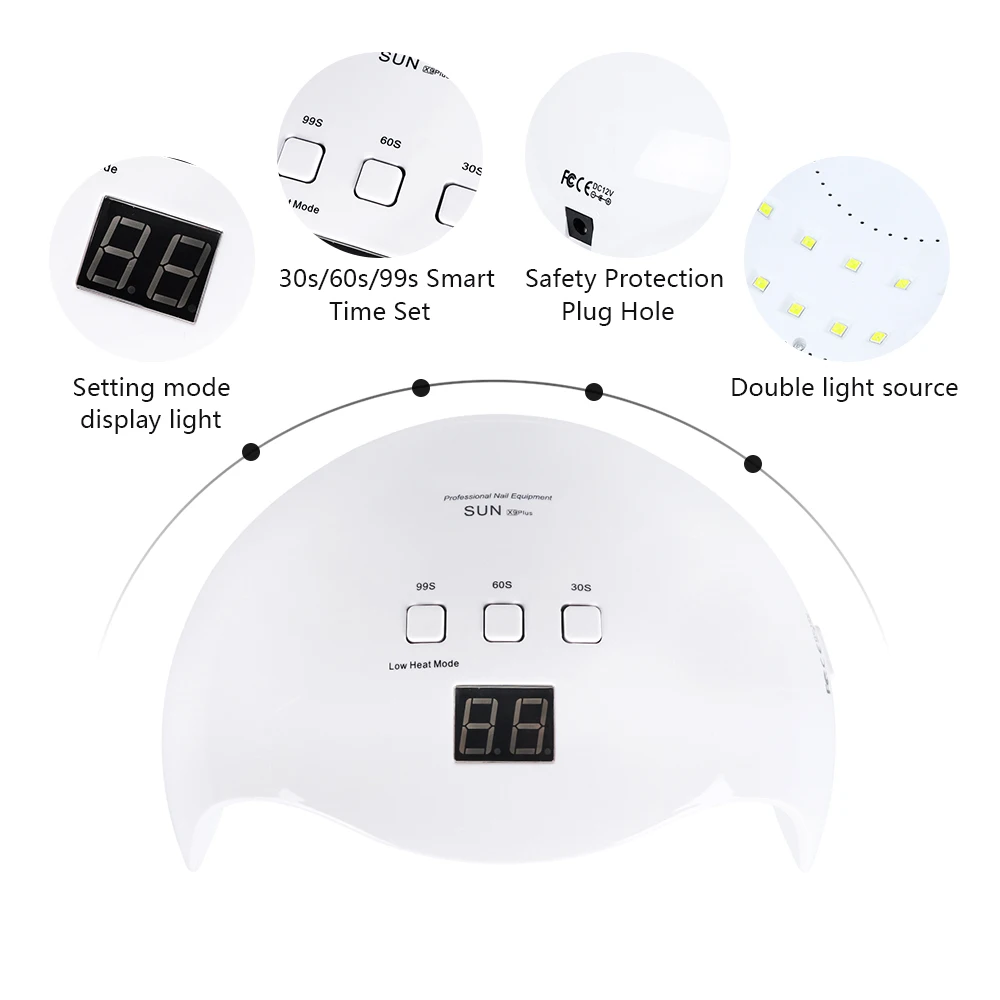 SUN X9 Plus 40 Вт УФ светодиодный светильник Сушилка для ногтей Солнечный свет Маникюр