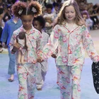 Пижамный комплект принцессы с отложным воротником для девочек, детский пижамный комплект с цветным принтом планеты, кардиган, одежда для сна, детская одежда