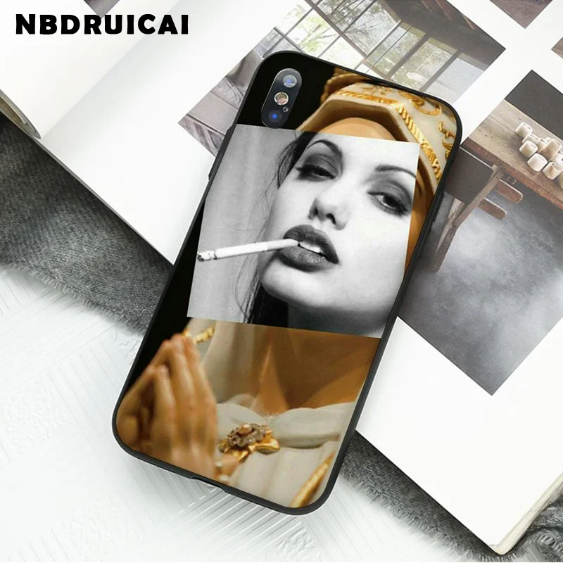 

NBDRUICAI Mona Lisa funny Spoof Art Cases Van gogh Starry Phone Case Cover for iPhone 11pro XS MAX 8 7 6 6SPlus X 5 5S SE XRcase