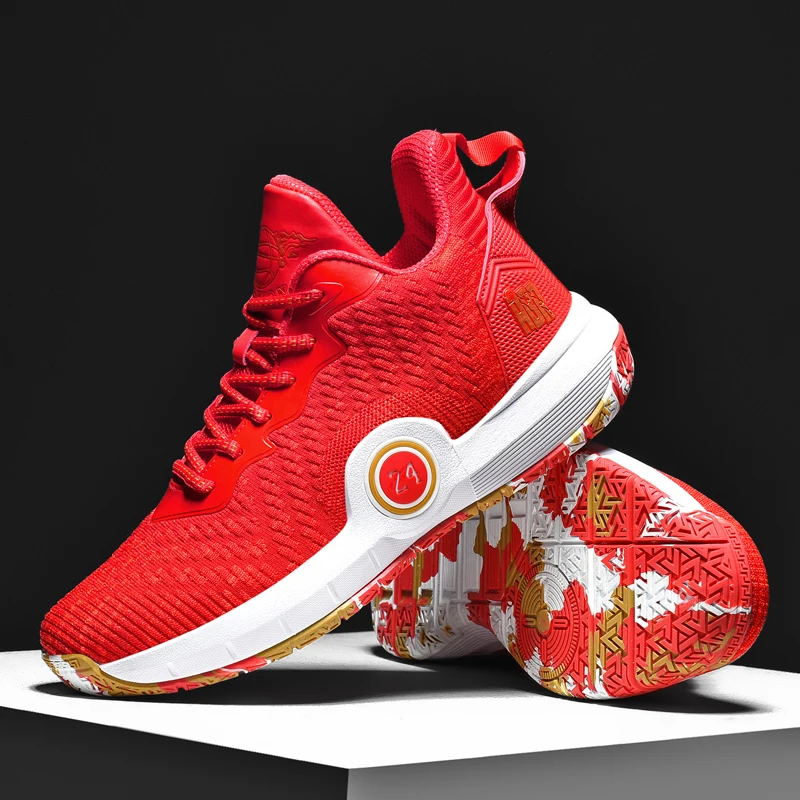 

Новинка 2021, мужские баскетбольные кроссовки, амортизирующие высокие кроссовки Flywire, Уличная обувь для баскетбола и тренировок, взрослые кро...