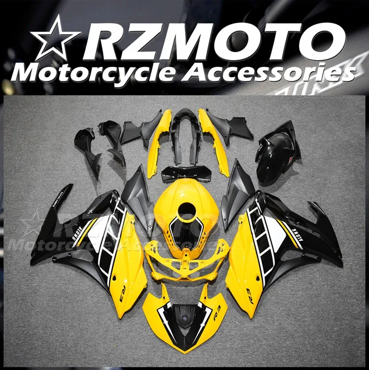 

4Gifts New ABS Fairings kit for YAMAHA YZF-R3 15 16 17 18 YZF-R25 R3 R25 2015 2016 2017 2018 Bodywork set Black Yellow