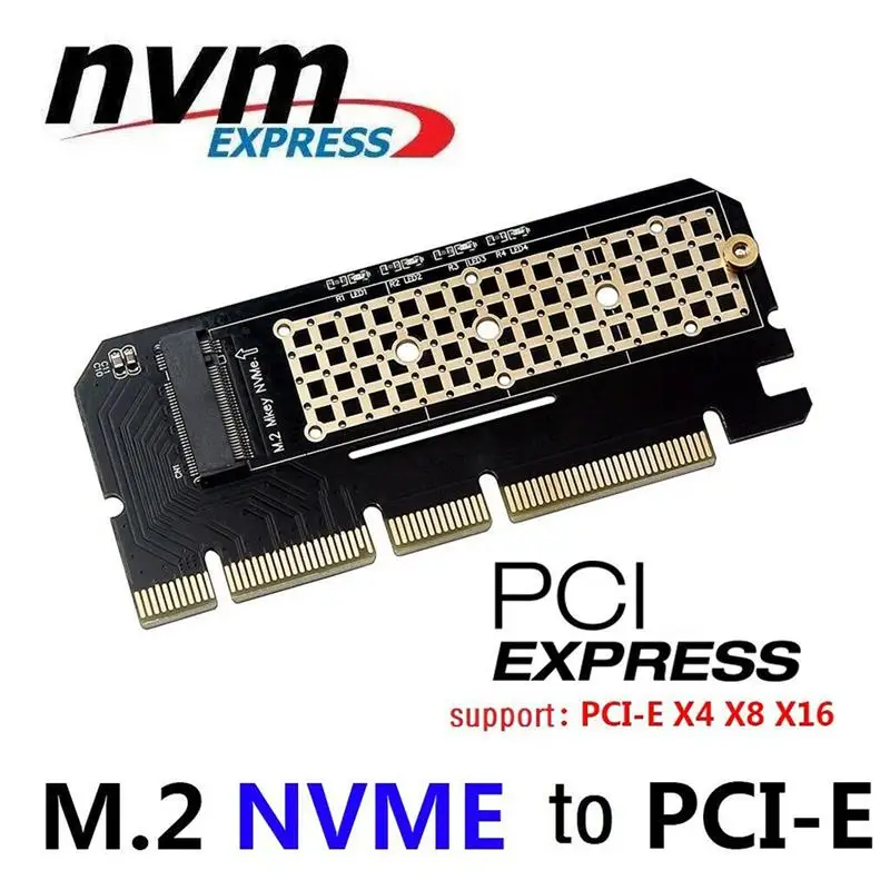 

M.2 NVMe SSD To PCIE 3.0 X4/X8/X16 Adapter Card Hard Disk Expansion Converter Card for 2230/2242/2260/2280 SSD