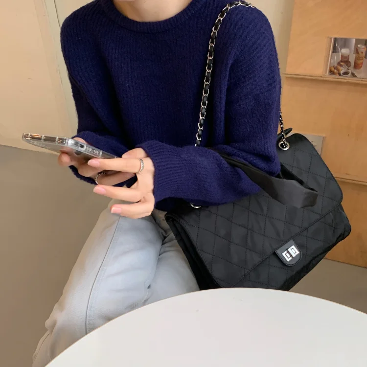 

Loose Slimming Jumper Women's Autumn and Winter New 2020 Versatile Long-Sleeved Sweater Korean Style round Neck Base Coat