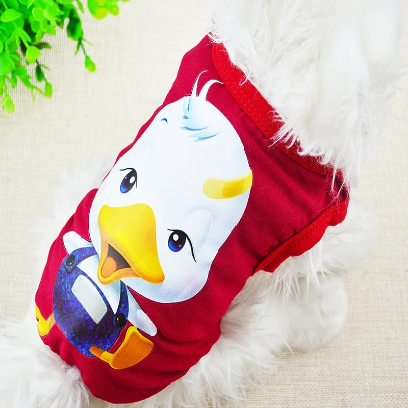 Новые Pet Одежда с принтом в виде собак Щенок жилет Весенняя футболка Рубашка