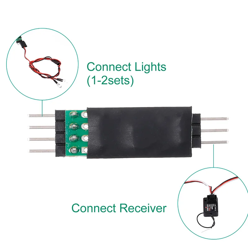 For Traxxas Hsp Redcat Rc4Wd Tamiya Axial Scx10 D90 RC Car Vehicle LED Lamp Light Control Switch Panel System Turn On/Off 3CH | Игрушки и