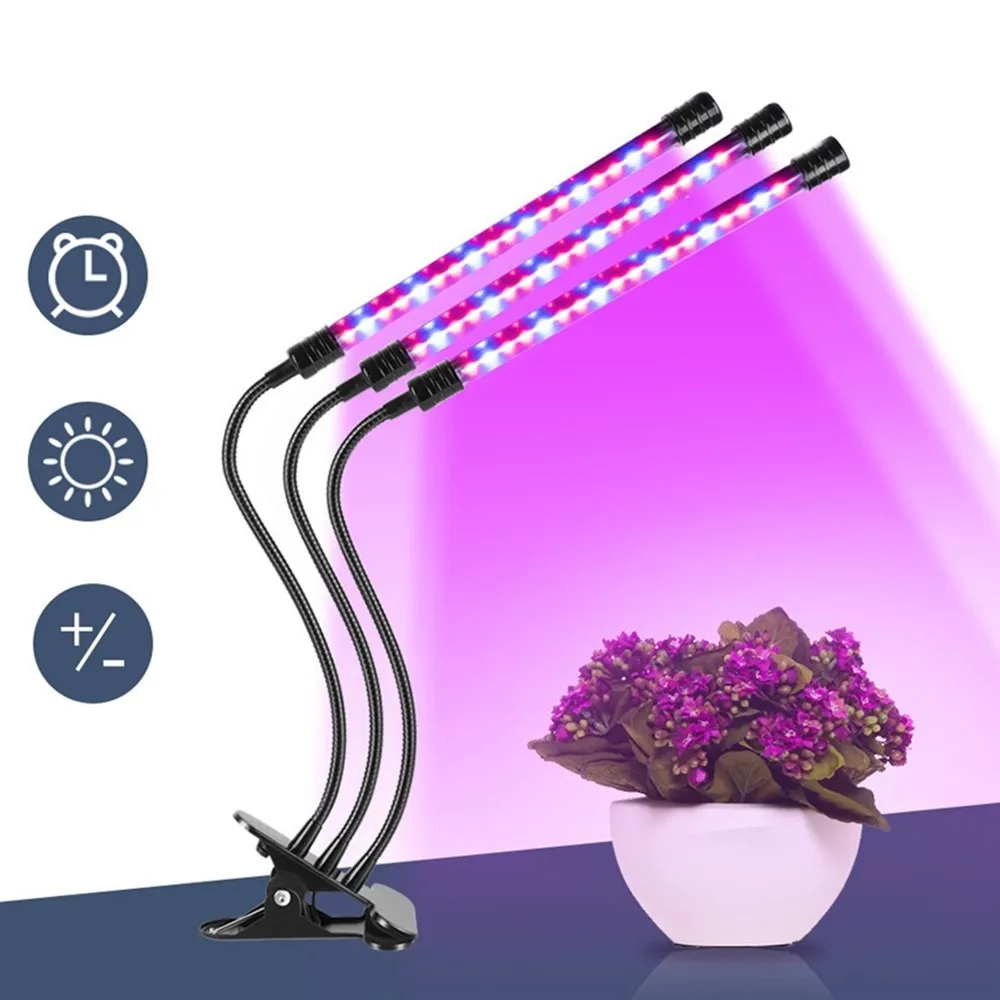 

LED Grow Light DC5V USB Phyto Lamp Full Spectrum With Timer Control Desktop Clip For Plant Seedling Flowering Indoor Grow Box