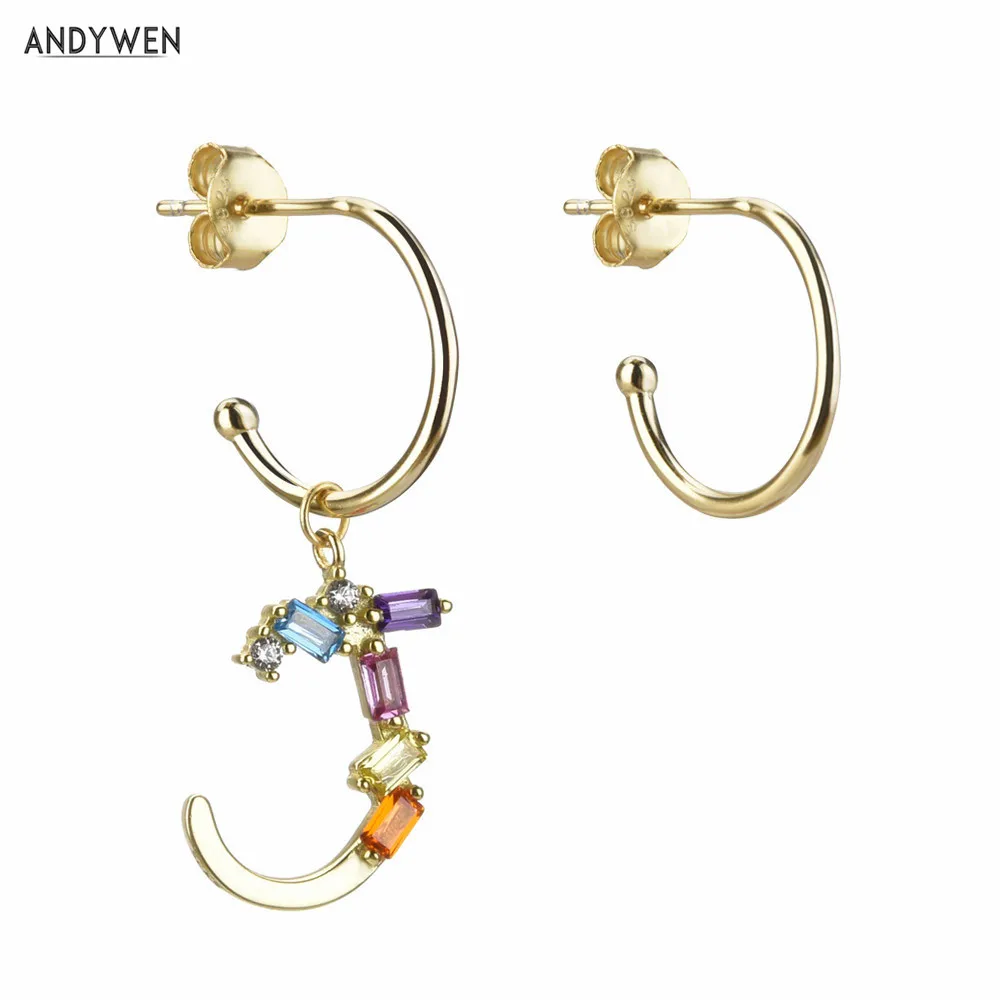 

Женские серьги-подвески ANDYWEN из серебра 100% пробы с цирконом