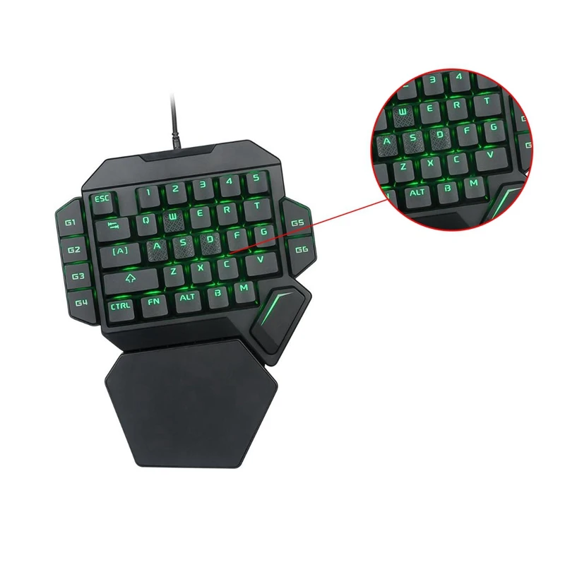 

K50 Wired USB Mechanical One-Handed Gaming Keyboard / RGB Luminous Gaming Mechanical Keyboard / Green Shaft