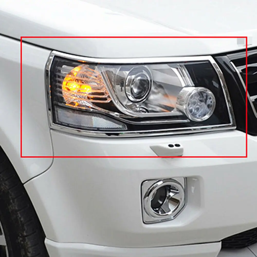 

For Land Rover Freelander 2 2012-2015 Chrome Front Head Light Lamp Cover Trim