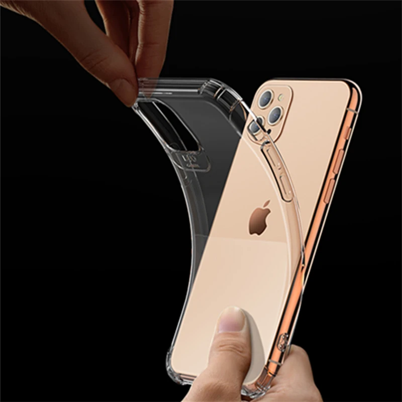Полная защита анти-желтый прозрачный ТПУ чехол для Iphone 11 Pro Max Xs X Xr 6 6s 7 8 Plus задняя