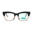 Бифокальные очки для чтения, женские круглые очки для дальнего и ближнего дальнозоркости с бифокальным считывателем, пластиковый стиль Кошачий глаз FML