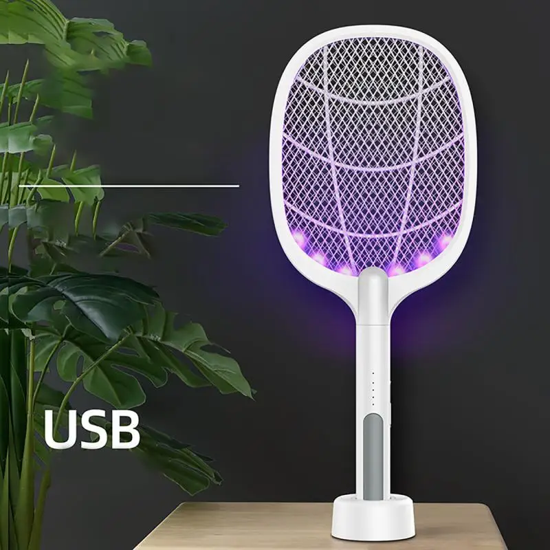 

1200mAh 2000V Electric Mosquito Killer With UV Lamp USB Rechargeable Bug Zapper Summer Fly Swatter Trap Home Bug Insect Racket