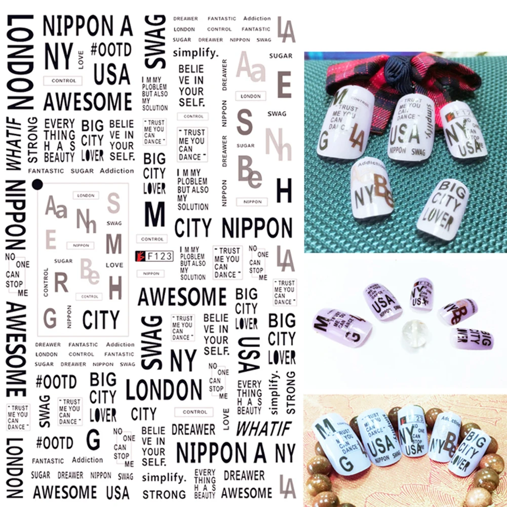 Новинка 2020 Лидер продаж 1 шт. наклеек для дизайна ногтей искусственные наклейки