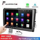 Автомагнитола AMPrime, 2 Din, Android 10,0, мультимедийный плеер, GPS, стерео для Volkswagen, Skoda Seat, Octavia, golf 5, 6, touran, passat B6