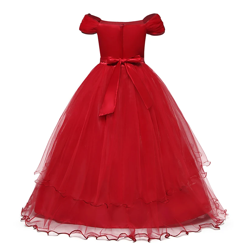 New Arrival 2020 In Girls Dresses Wedding Kids Elegant Children Party Long First Communion Princess Dress Bridesmaid 6 8 10 14Yr | Детская