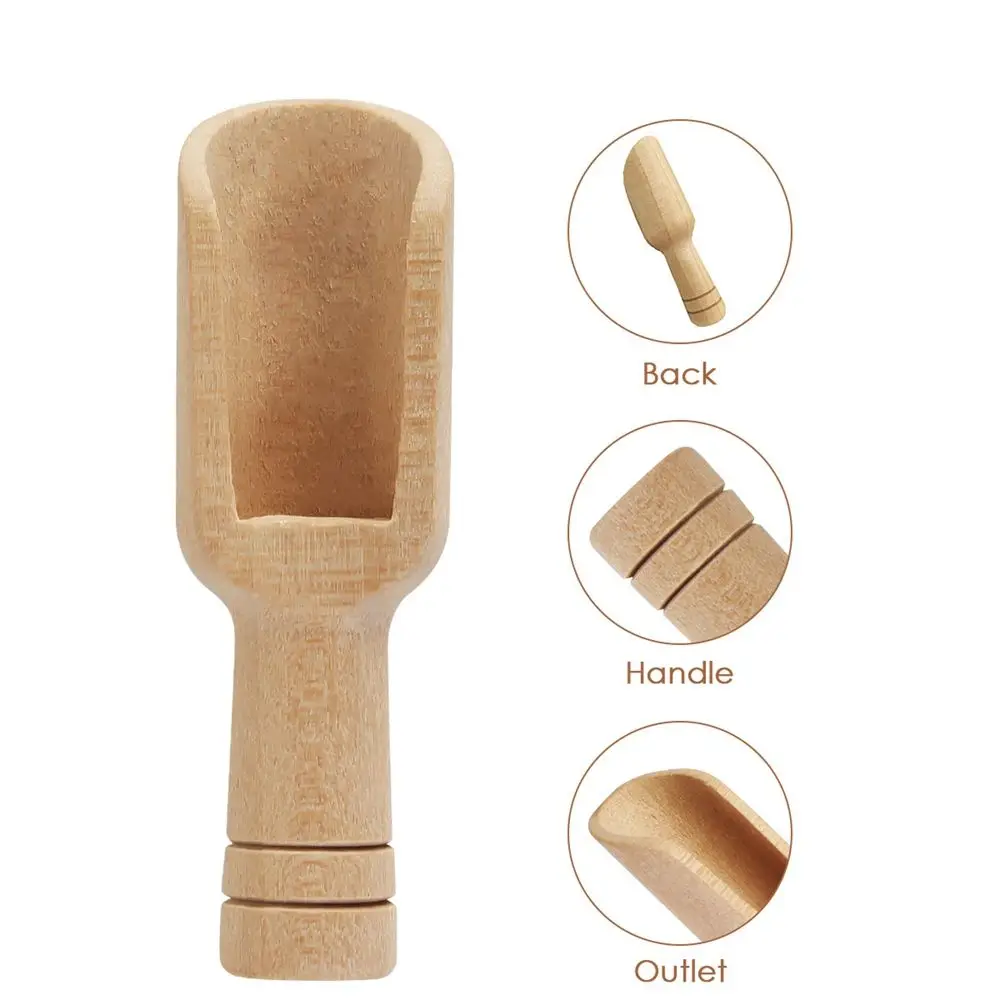 

5 Pcs Mini Salt Spoons Wooden Coffee Tea Spoon Honey Coffee Flavor Salt Sugar Tea Spoon Kitchen Utensils Kitchen Accessories