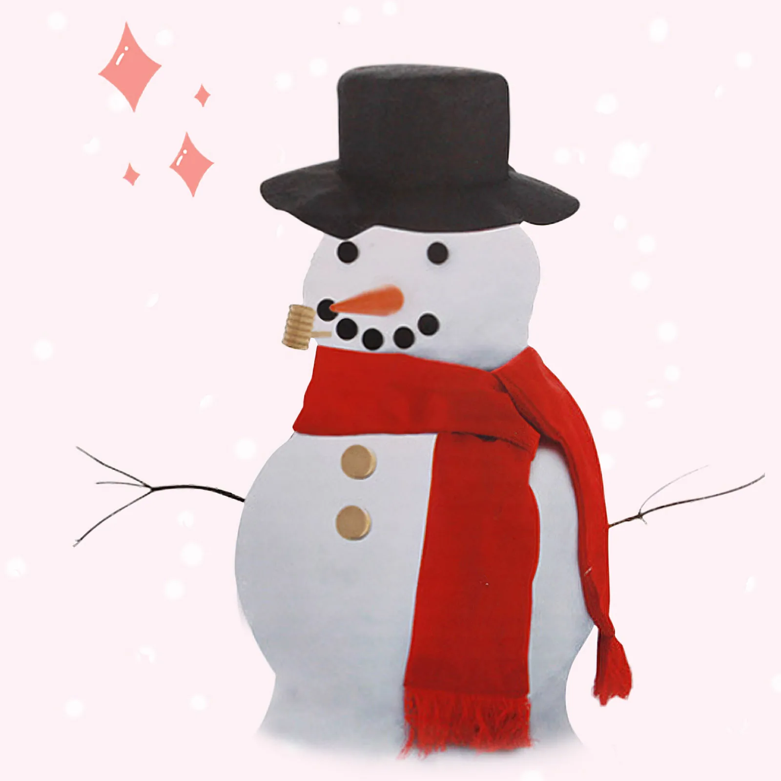 

16pcs Portable Snowman Dress Up Decor With Bright Color Wear Resistant Wide Variety Outdoor Snowman Decorating Accessory Kit Toy