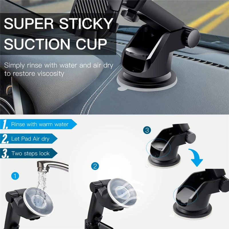 

2020 New Long Arm Sucker Gravity Car Mobile Phone Holder Stand Universal Dashboard Clip Support For iPhone 11 PRO Accessories