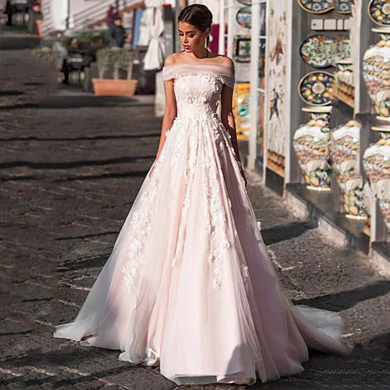 

YILIBER New simple wedding dress backless sleeveless design chiffon lace bride dresses princess dress plus size tailor-made