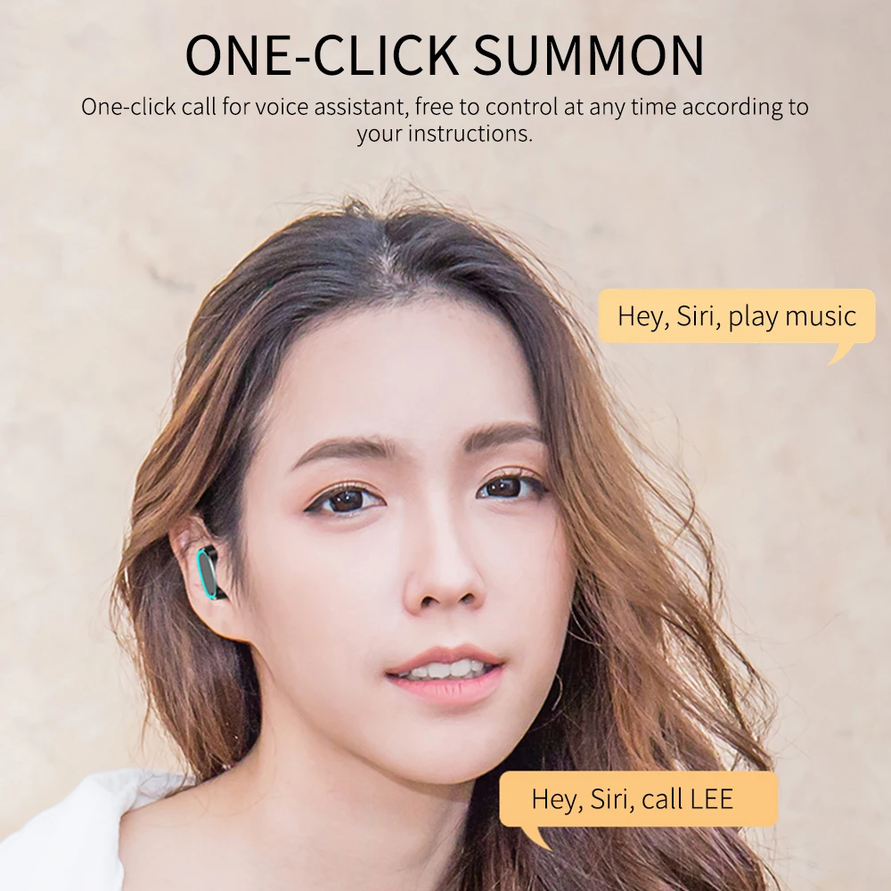 

C1 wireless Bluetooth headset TWS sports in-ear wireless touch stereo headset Bluetooth 5.0 large charging compartment