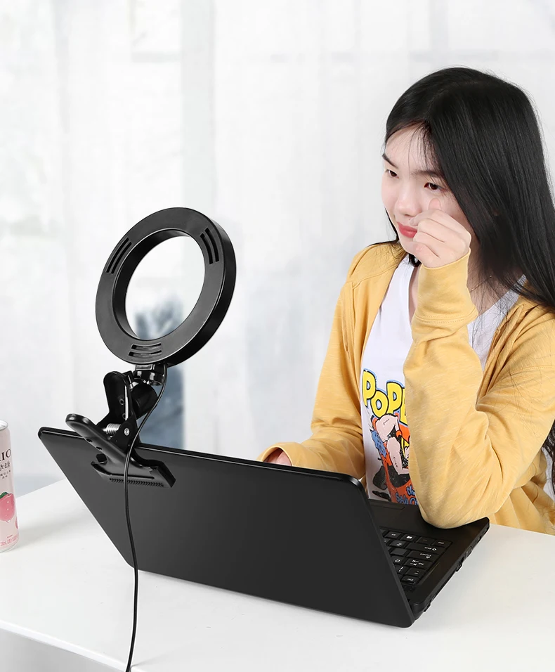 Кольцевой светодиодный светильник для селфи фотостудии 9 уровней яркости Youtube