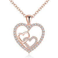 heart pendant necklace female fashion personality small fresh clavicle chain simple temperament korean jewelry