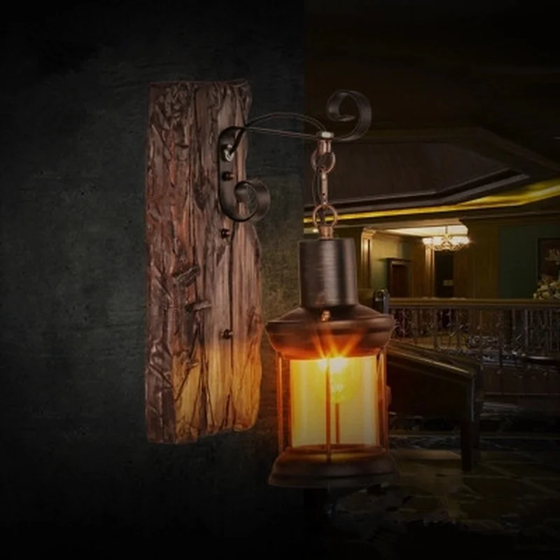 Винтажная промышленная настенная лампа с покрытием ретро Лофт светодиодный