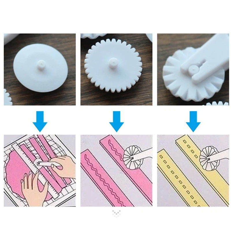 1 шт. 3-колесный пластиковый резак для украшения торта