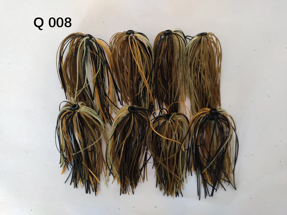 8 Пряди Ков 50 нитей Силиконовые юбки проволока Аксессуары для рыбалки Buzzbait SpinnerBait