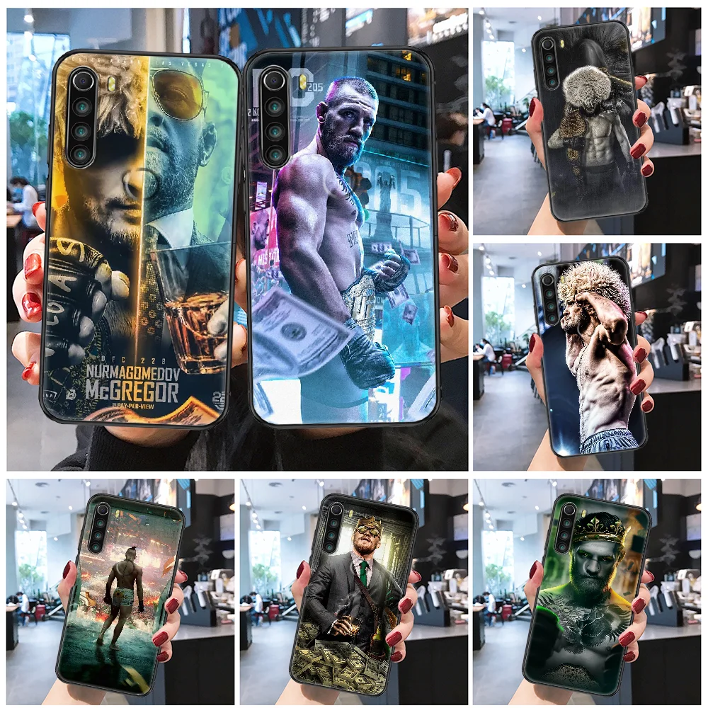 Чехол для телефона Conor McGregor Khabib Nurmagomedov для Xiaomi Redmi Note 7 7A 8 8T 9 9A 9S 10 K30 Pro Ultra, черный матовый художественный чехол.