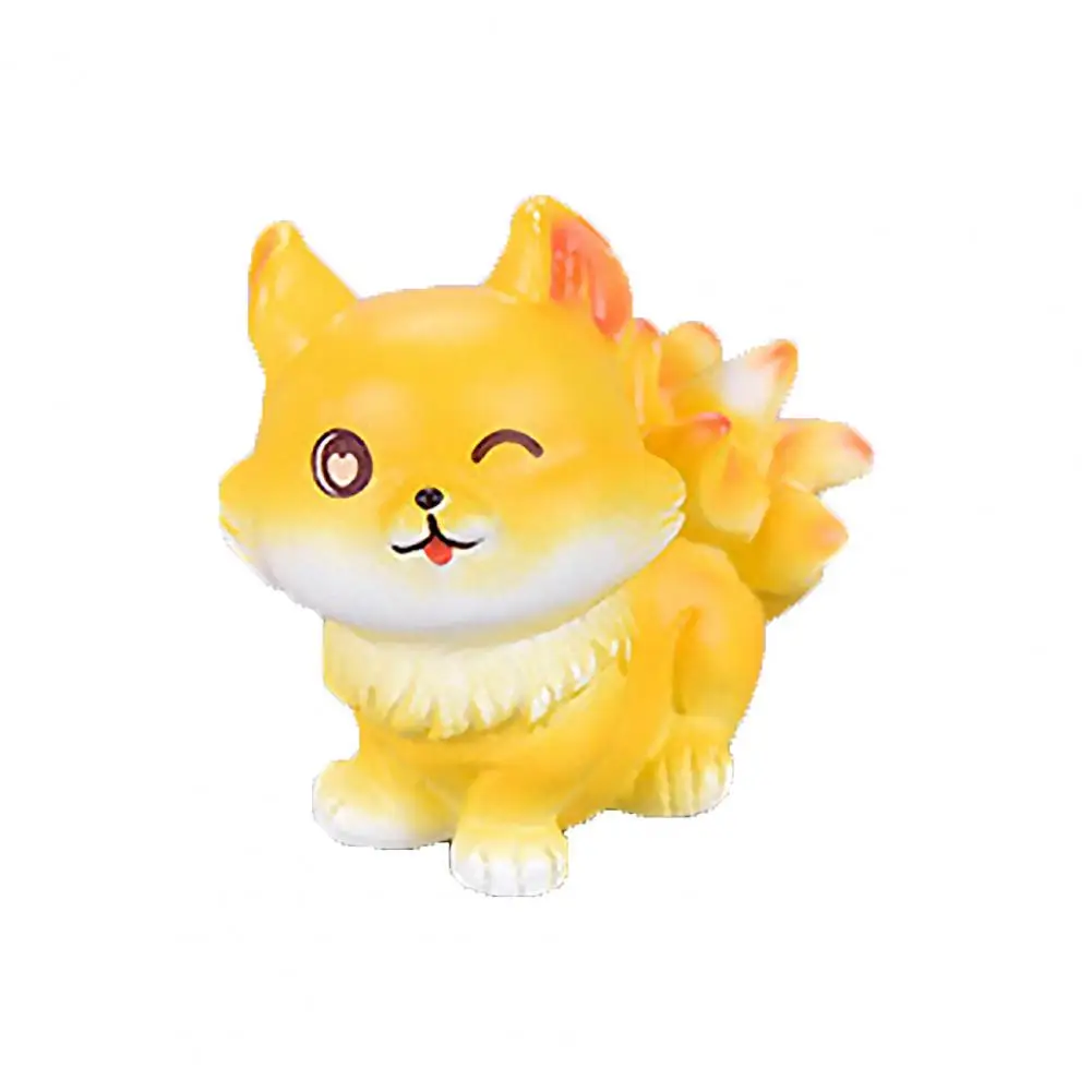 

Cartoon Fox Shape Resin Crafts Micro Landscape DIY Bonsai Ornaments Garden Decor Cute Doll Model For Office Home Decoration Toys