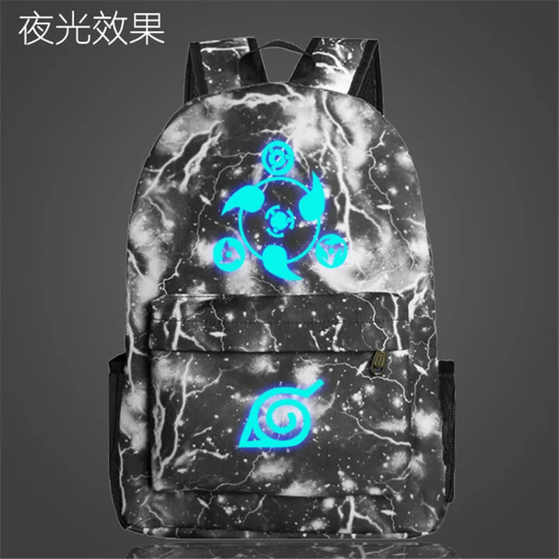 10Luminous effect Наруто рюкзак сумка для ноутбука Подростковая школьная сумка для мальчиков и девочек Uzumaki рюкзак для косплея Мужская Женская дорожная сумка - Цвет: 10Luminous effect