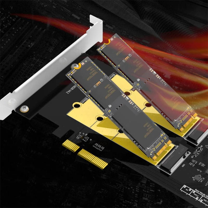 

PCI-E X4 X8 X16 To M.2 Ngff Dual Ssd Adapter With Raid High Speed Sata Array External M2 SSD Adapter Board Accelerator Card